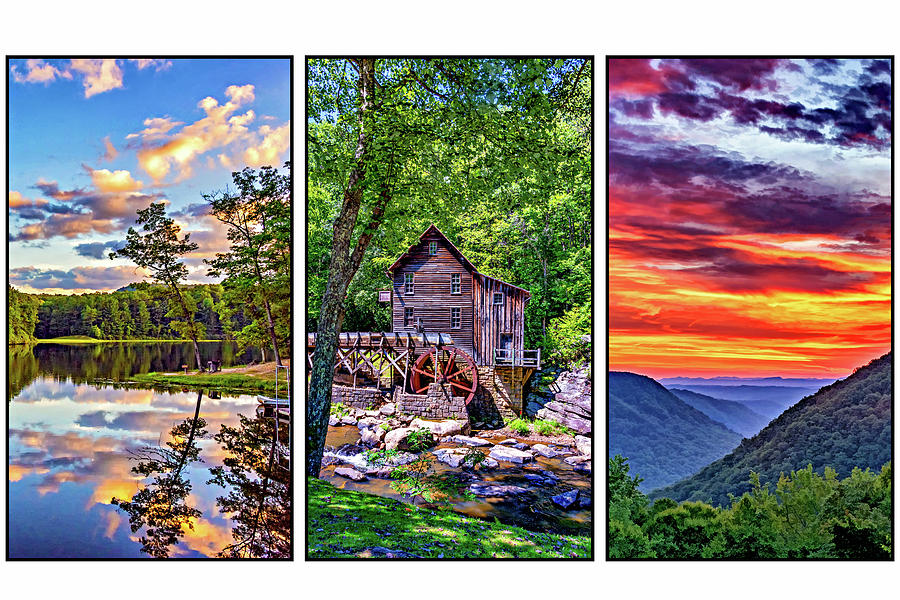 Babcock State Park Triptych 3 Photograph by Steve Harrington