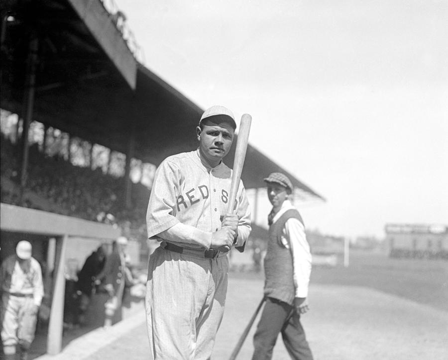 Babe Ruth In Red Sox Uniform Metal Print