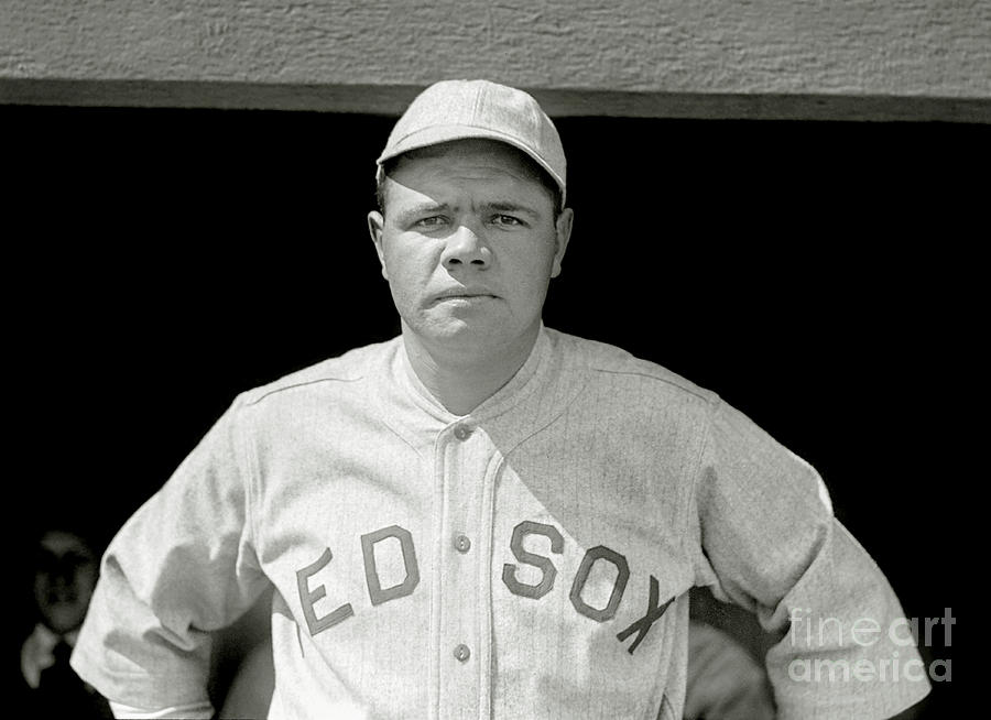 Babe Ruth Photograph - Babe Ruth Red Sox by Jon Neidert