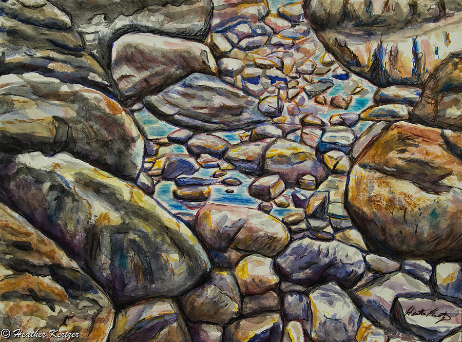 Stream Painting - Babeling Brook by Heather Kertzer Stream Painting - Babeling Brook by Heather Kertzer