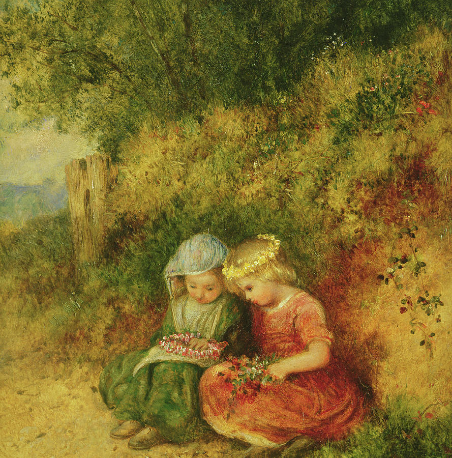 Flower Painting - Babes in the Wood by John H Dell