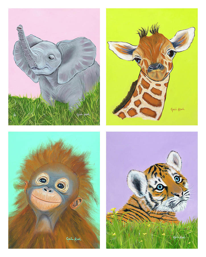 Baby Animals Painting by Gail Krol