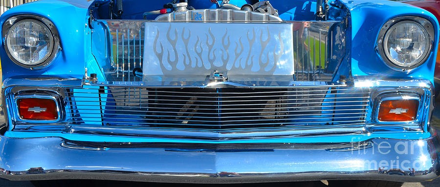baby blue 56 Chevy grill Photograph