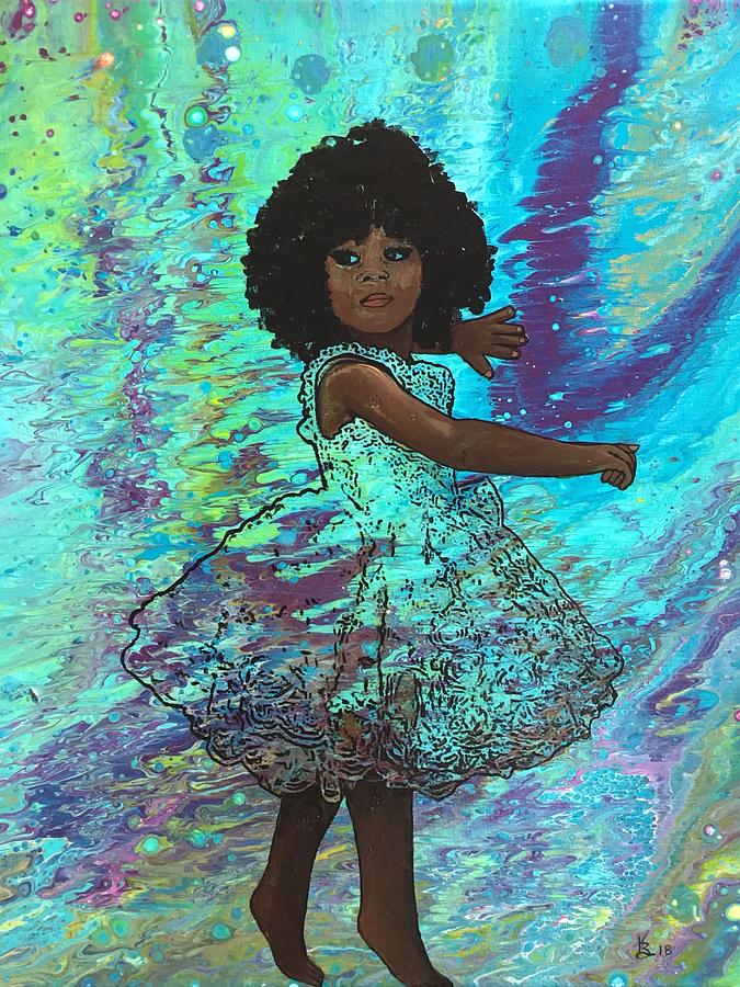 Baby Dancer Remix  Painting by Karen Buford
