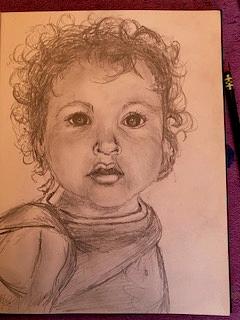 Baby Davey Drawing by Michell Givens