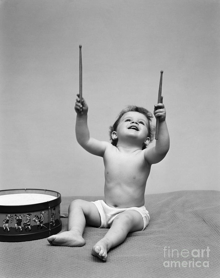 Baby Drummer, 1940s Photograph by H. Armstrong Roberts/ClassicStock