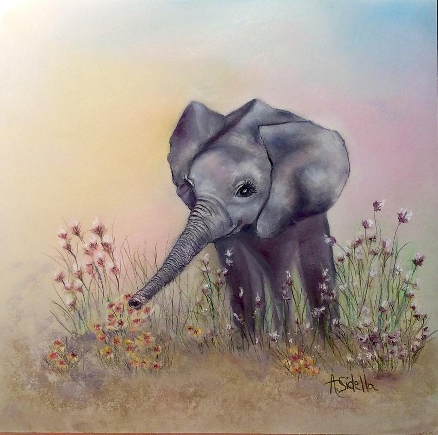 Baby Ellie  Painting by Annamarie Sidella-Felts