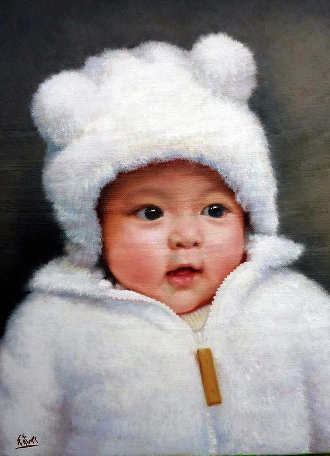 Baby Drawing by Flower Hua - Fine Art America