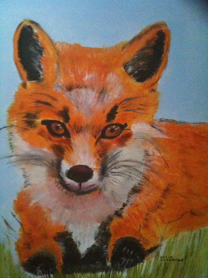 Baby Fox Painting By Colin Lederman 