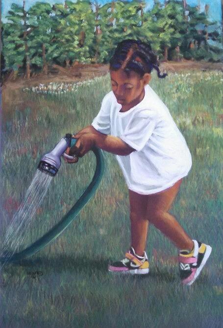 Baby Girl 2 Pastel by Leonard R Wilkinson - Fine Art America