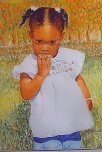 Baby Girl Painting by Leonard R Wilkinson - Fine Art America