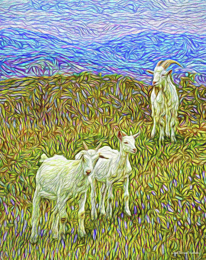 Baby Goats Of The New Dawn Digital Art by Joel Bruce Wallach
