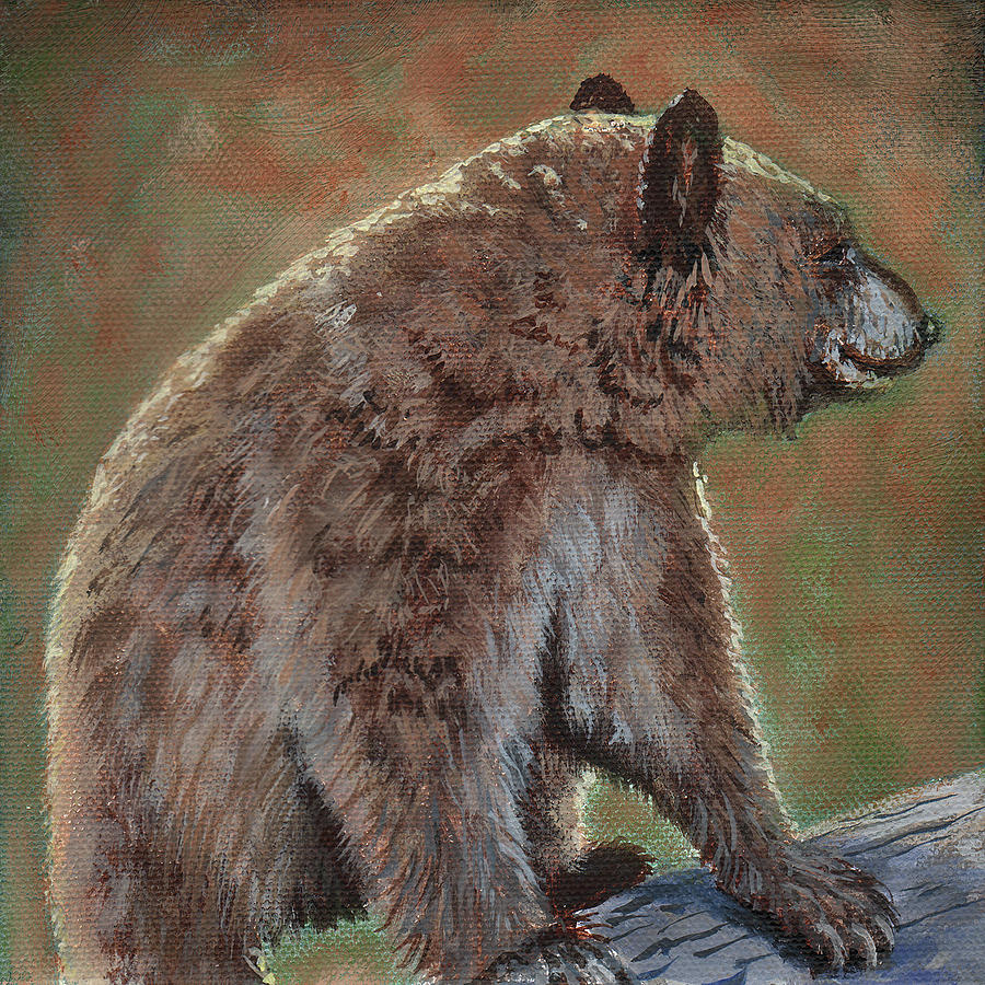 Baby Griz Painting by Timithy L Gordon