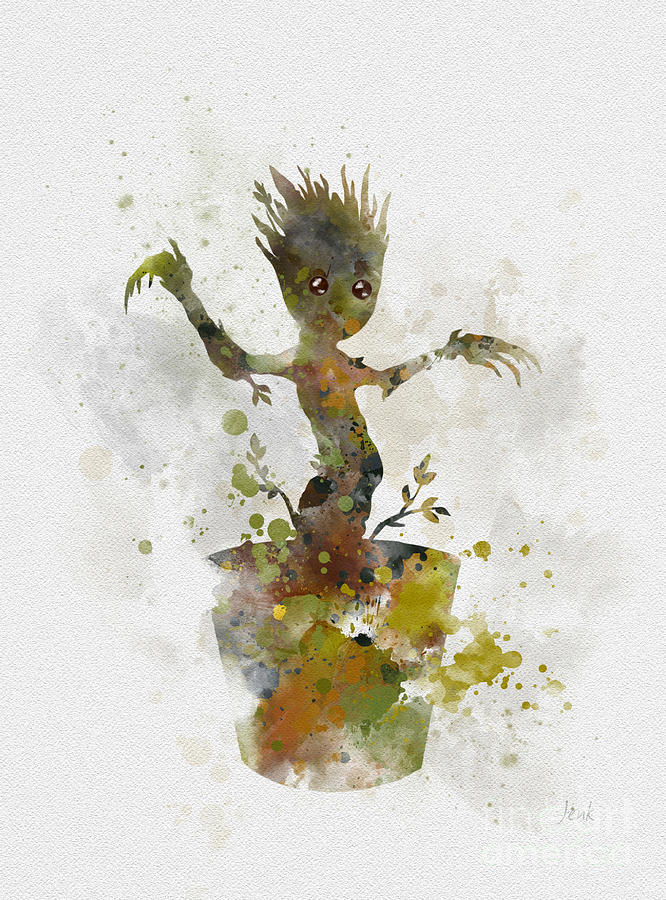 Baby Groot Mixed Media by My Inspiration
