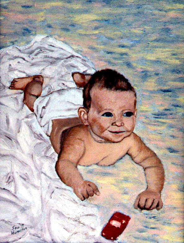 Baby in Heaven Painting by Stan Hamilton