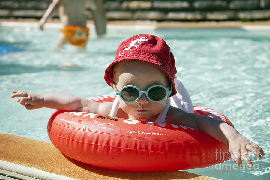 Baby In Pool Photograph by Jean-Franois Humbert