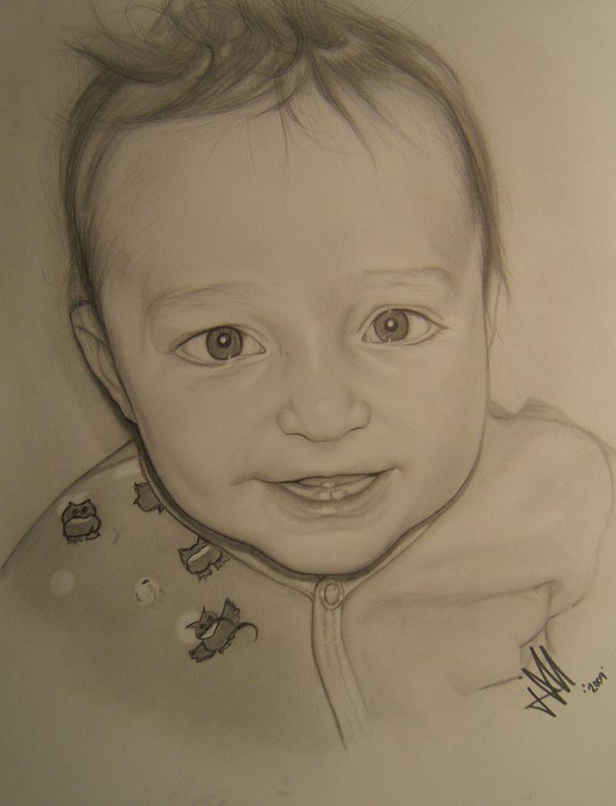 Baby Jayden Drawing by Jenny Oz - Fine Art America