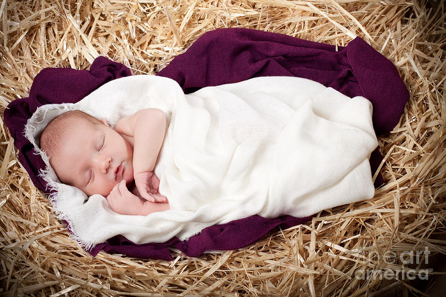 Christmas Photograph - Baby Jesus Nativity by Cindy Singleton