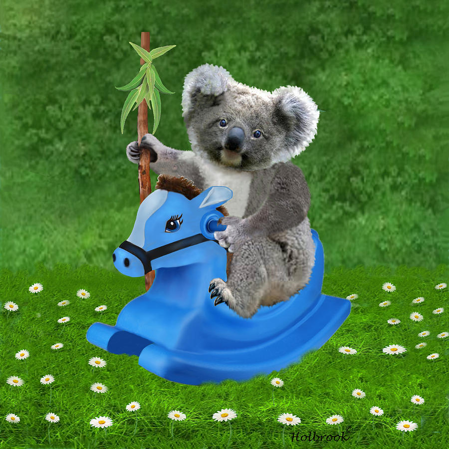 Baby Koala Buckaroo Digital Art by Glenn Holbrook