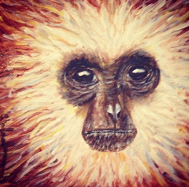 Baby Monkey Painting by Charleena Treanor - Fine Art America