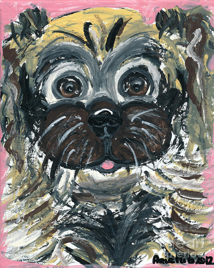 Dog Painting - Baby Oh Baby by Ania M Milo