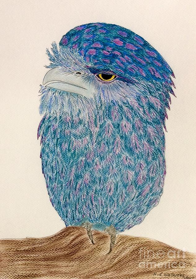 Baby owl impressionism style  Pastel by Natalia Wallwork