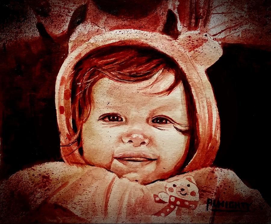 Baby Painted In Mothers Blood Painting by Ryan Almighty