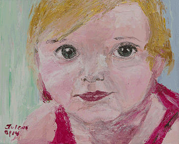 Baby Portrait Painting by Julene Franki