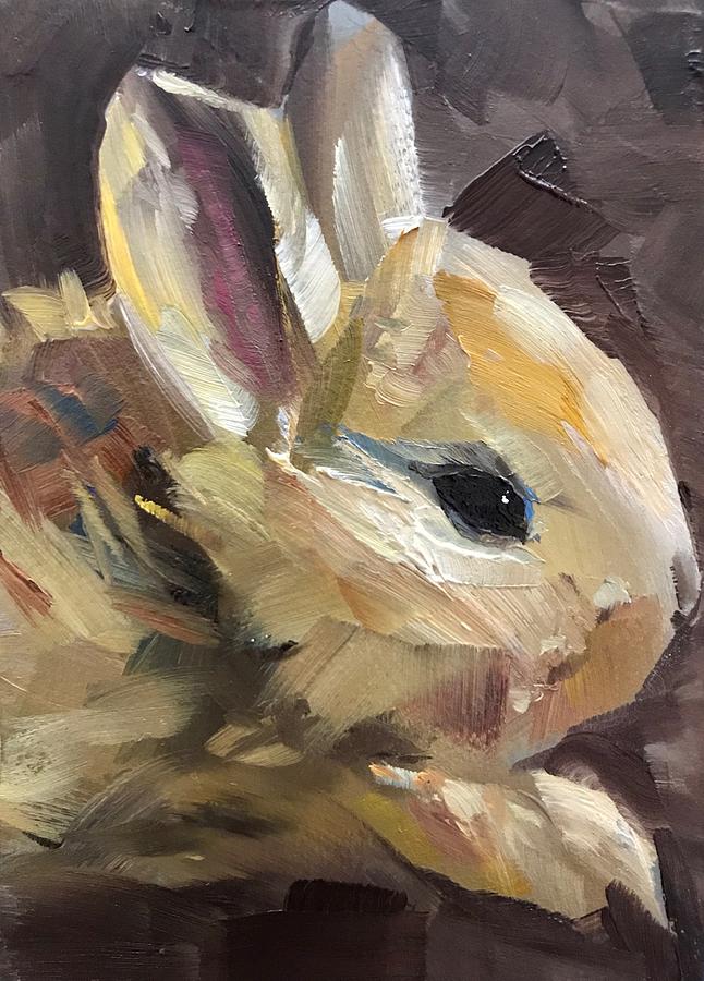 Rabbit Painting - Baby Rabbit by Gary Bruton