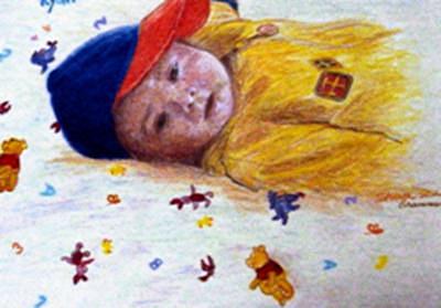 Baby Ryan Painting by Sharon Casavant