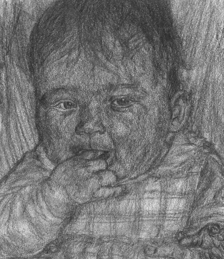 Baby Drawing - Baby by Sami Tiainen