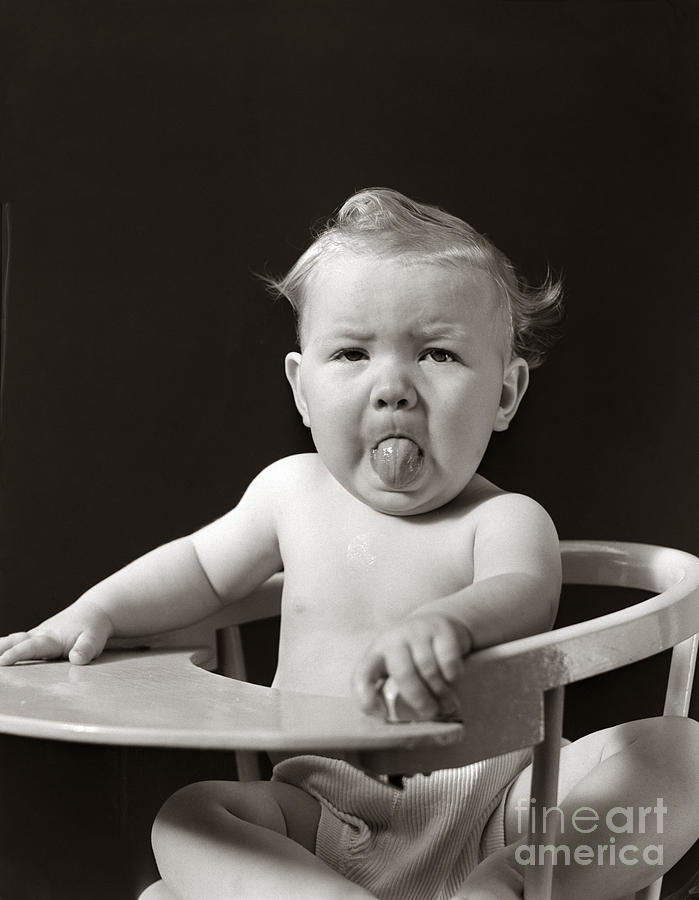 Baby Sticking Out Tongue, C.1930-40s Photograph by H. Armstrong Roberts/ClassicStock