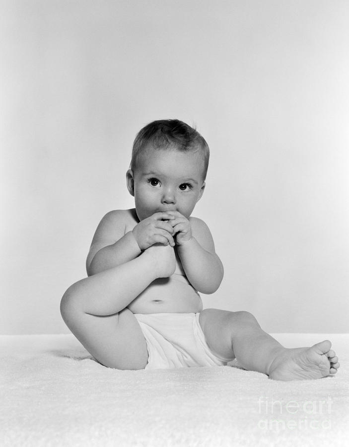 Baby Sucking Toes, C.1950-60s Photograph by H. Armstrong Roberts/ClassicStock
