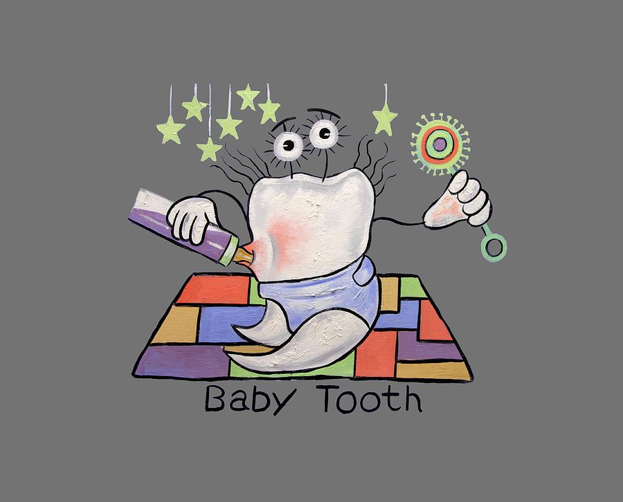 Baby Tooth T-Shirt Painting by Anthony Falbo