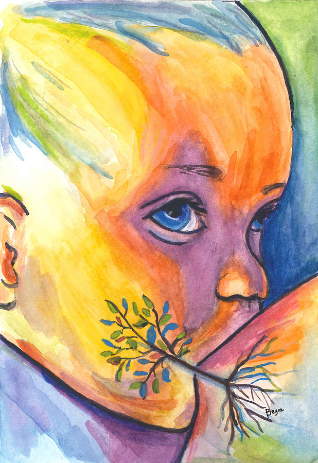 Baby-Tree of Life Painting by Clara Sue Beym Baby-Tree of Life Painting by Clara Sue Beym