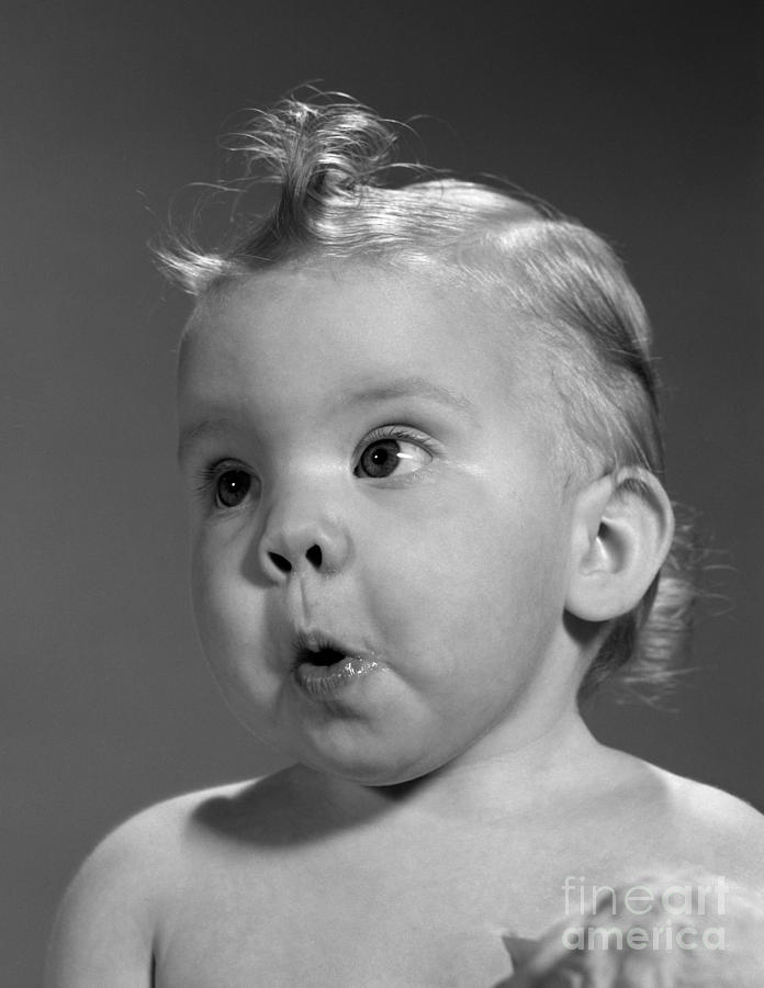 Baby With Funny Expression, C.1960s Photograph by H. Armstrong Roberts ...