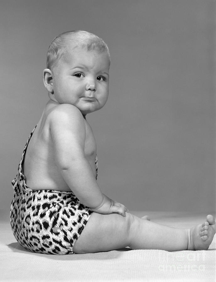 Baby With Grumpy Look, C.1960s Photograph by H. Armstrong Roberts/ClassicStock