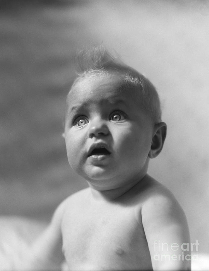 Baby With Serious Expression, C.1930s Photograph by H. Armstrong Roberts/ClassicStock