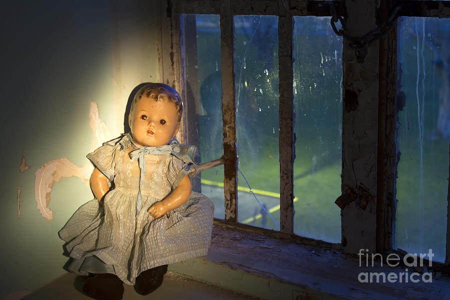 Babydoll in decaying building  Photograph by Karen Foley