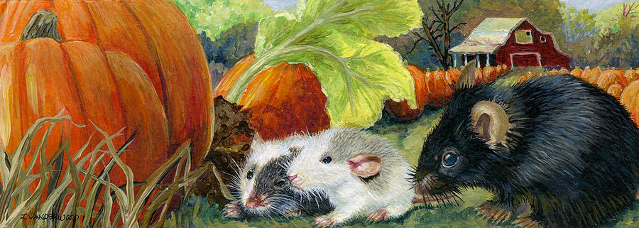 Babys First Autumn Painting by Jacquelin L Vanderwood Westerman