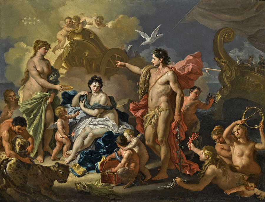 Bacchus and Ariadne Painting by Francesco Solimena