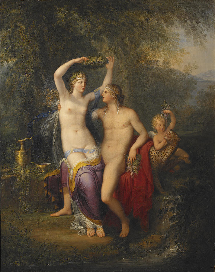 Bacchus and Ariadne Painting by Jonas Akerstrom