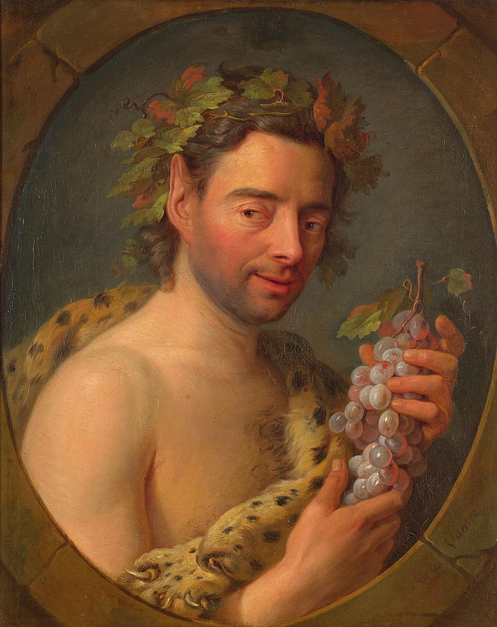 Bacchus Painting by Charles-Andre van Loo