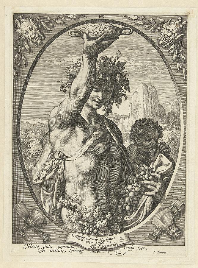 Bacchus god of ectasy Drawing by Vintage Collectables