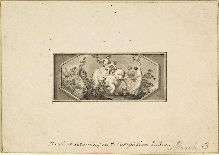 Bacchus returning in Triumph from India Drawing by Edward Francis Burney