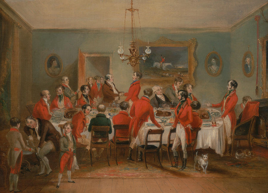 Bachelors Hall - The Hunt Breakfast Painting by Francis Calcraft Turner