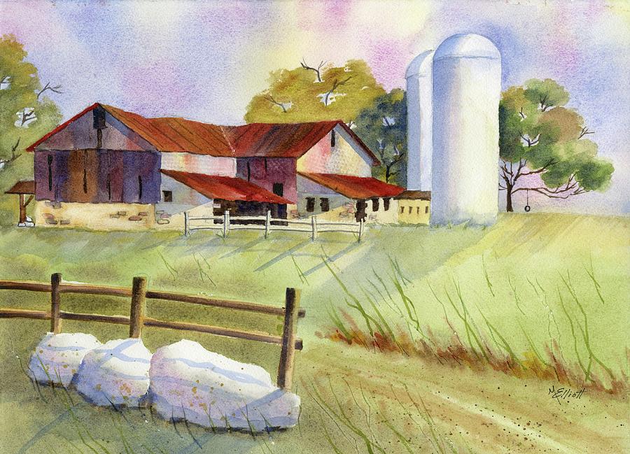 Architecture Painting - Back a Country Lane by Marsha Elliott