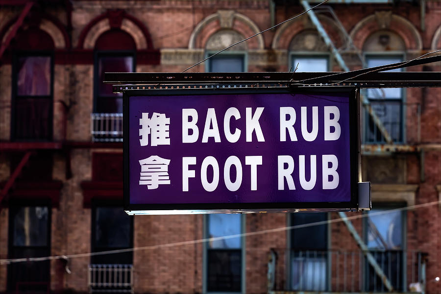 Back and Foot Rub Chinatown NYC Photograph by Robert Ullmann