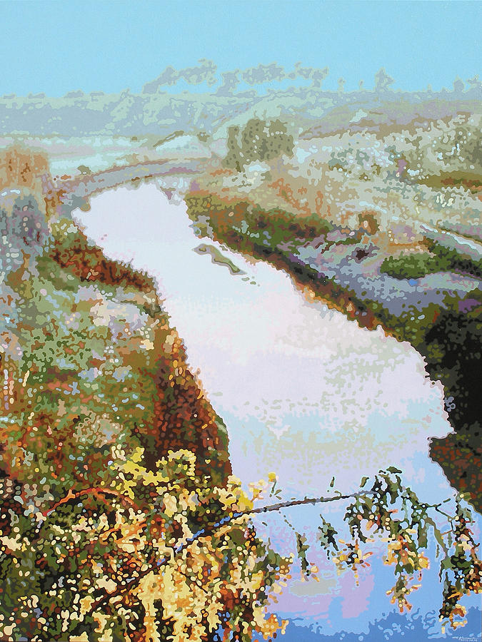 Nature Painting - Back Bay Creek v.12 by Max Yamada