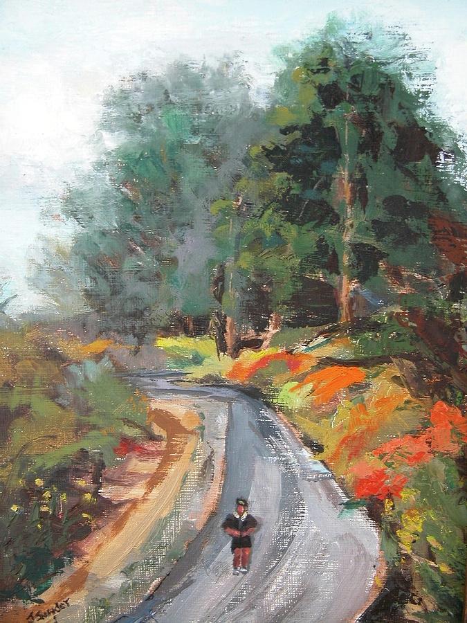 Jogger Painting - Back Bay Jogger by Joyce Snyder